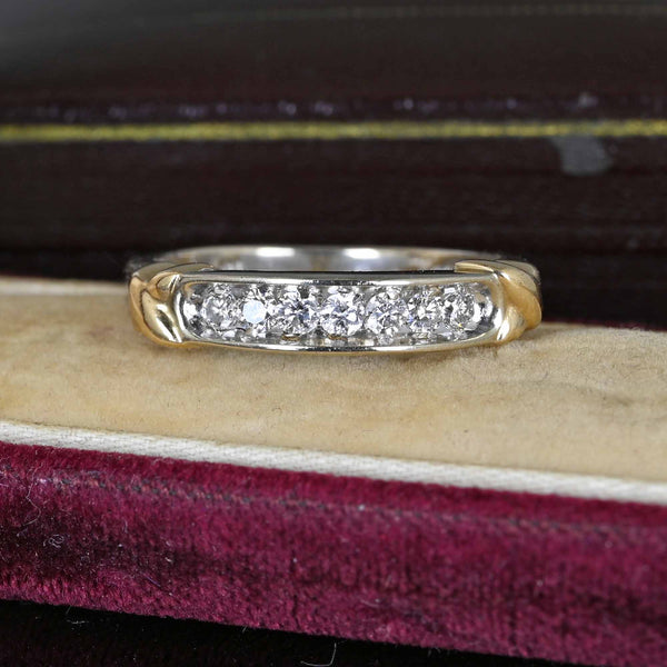 Seven Stone Diamond Half Eternity Ring in White Gold - Boylerpf