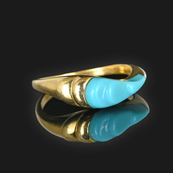 Vintage Kabana Turquoise Ring in 14K Gold - Boylerpf