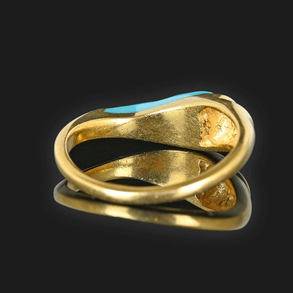 Vintage Kabana Turquoise Ring in 14K Gold - Boylerpf