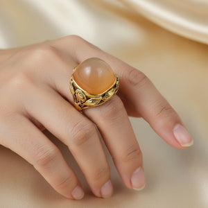 Impressive Arts and Crafts Sugarloaf Carnelian Ring - Boylerpf