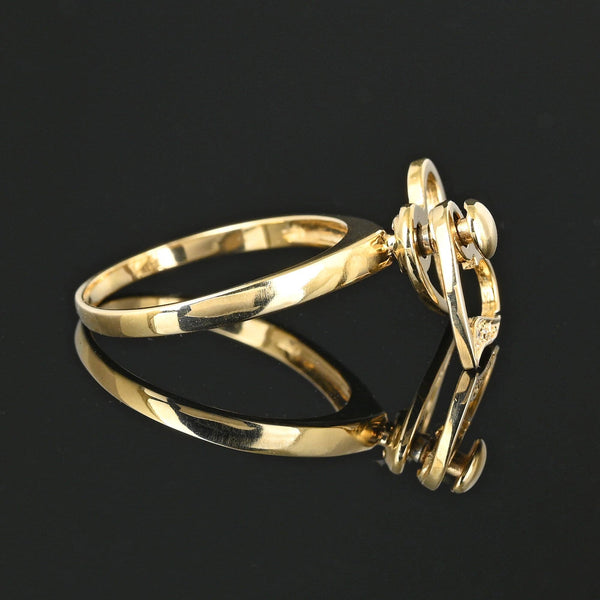 14K Gold Diamond Heart Spinner Ring, Kinetic Motion - Boylerpf