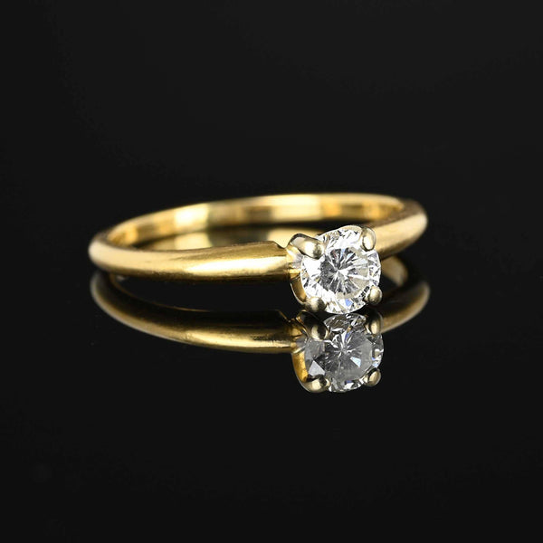 Estate 14K Gold Solitaire Diamond Engagement Ring - Boylerpf