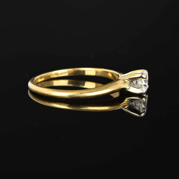 Estate 14K Gold Solitaire Diamond Engagement Ring - Boylerpf