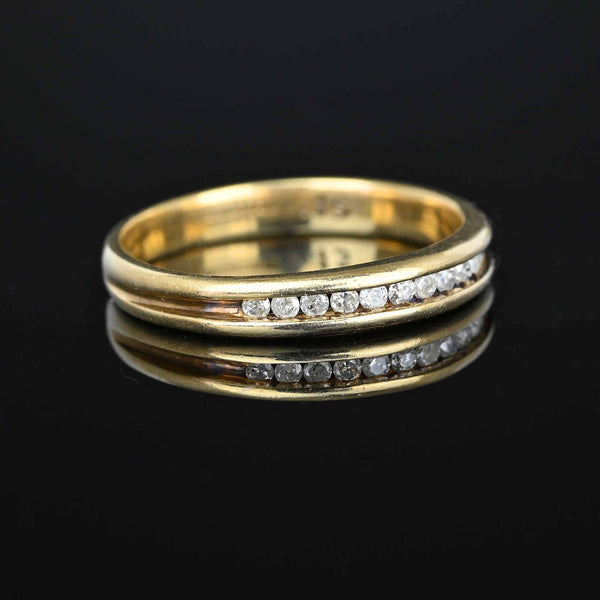 Vintage Half Eternity Diamond Wedding Ring Band - Boylerpf