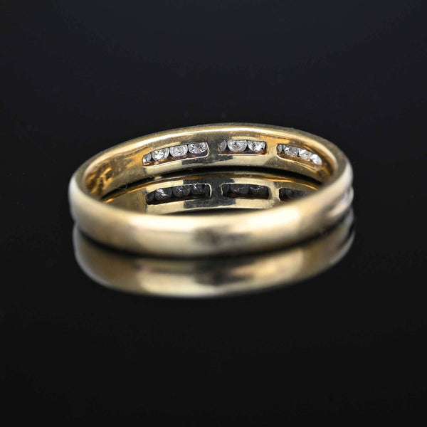 Vintage Half Eternity Diamond Wedding Ring Band - Boylerpf