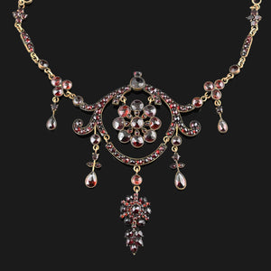 Antique Victorian Bohemian Garnet Necklace - Boylerpf