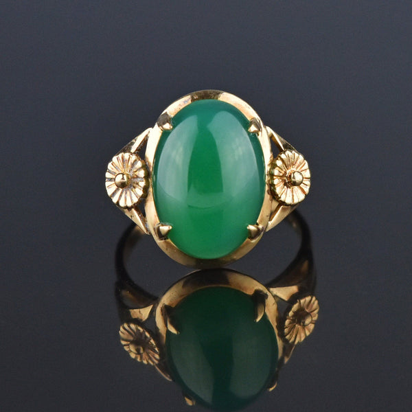 Green Chalcedony Jewelry Turtle Ring | canovania