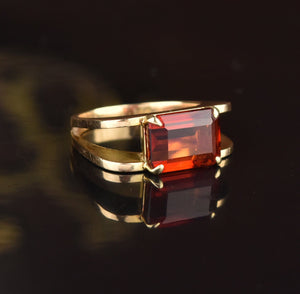 Final Payment Art Deco 14K Gold Madeira Citrine Ring - Boylerpf