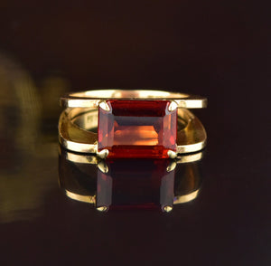 Final Payment Art Deco 14K Gold Madeira Citrine Ring - Boylerpf