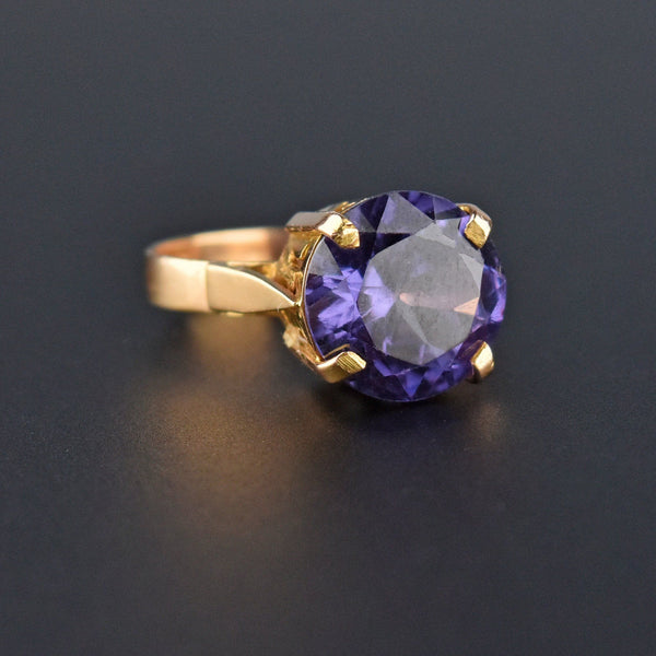 Vintage 18K Gold Alexandrite Color Change Sapphire Ring - Boylerpf