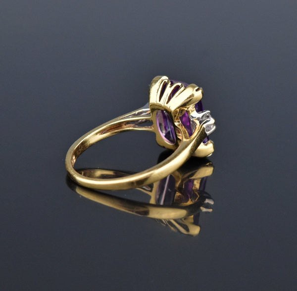 Retro Color Change Sapphire Fancy Cut Gold Ring - Boylerpf