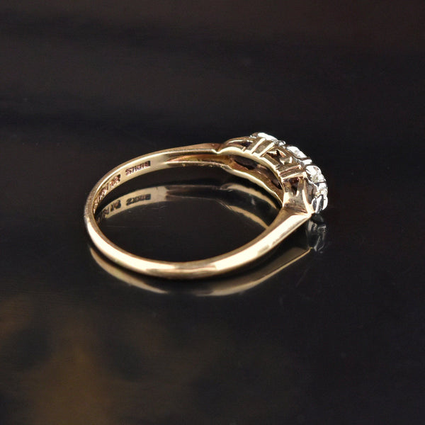 Estate Birks 14K, 18K Gold Diamond Wedding Band Ring - Boylerpf