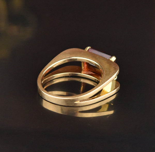 ON HOLD Art Deco 14K Gold Madeira Citrine Ring - Boylerpf