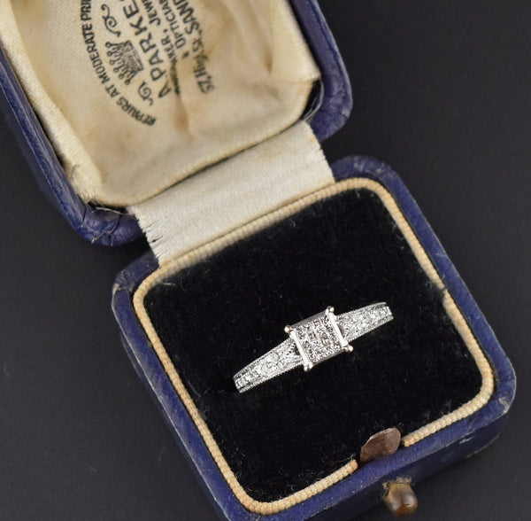 White Gold Princess Cut Diamond Engagement Ring - Boylerpf