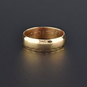 Estate Wide Vintage Gold Wedding Band Ring, Sz 7 - Boylerpf