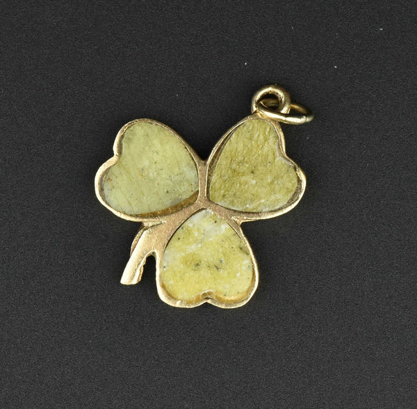 Vintage Gold Connemara Marble Charm Pendant - Boylerpf
