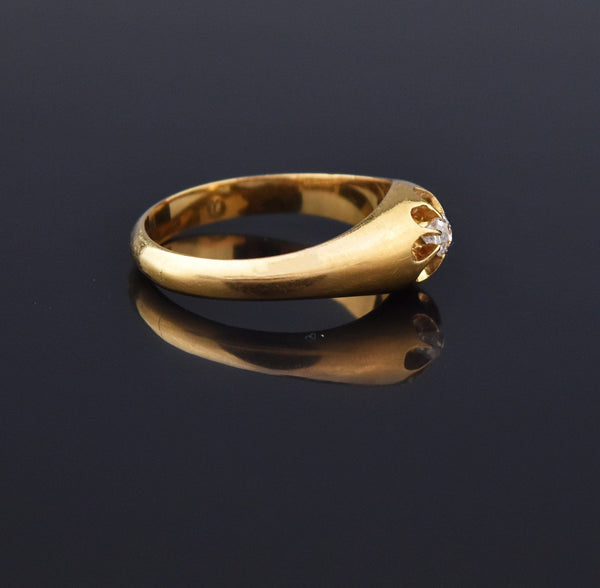 Antique Victorian Diamond 18K Gold Belcher Ring - Boylerpf