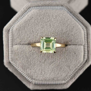 Vintage Art Deco Green Spinel Ring in Gold, Sz 7.25 - Boylerpf