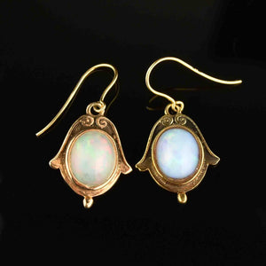 Vintage Art Nouveau Style Opal Earrings - Boylerpf