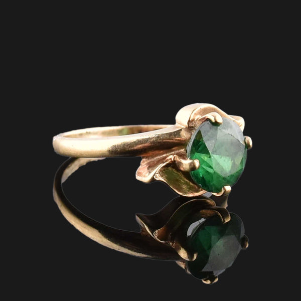 Vintage 10K Gold Green Spinel Ring, Sz 7.5 - Boylerpf