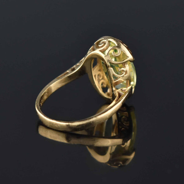 Vintage Gold 7 CTW Green Spinel Bypass Ring – Boylerpf