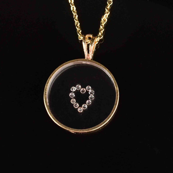 14K Gold Diamond Heart Pendant Necklace - Boylerpf