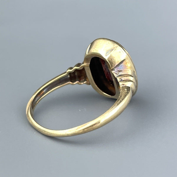 Vintage 10K Gold Garnet Solitaire Engagement Ring, Sz 4 3/4 - Boylerpf