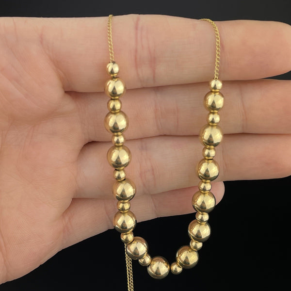 Vintage Add a Bead 14K Gold Necklace - On Hold - Boylerpf