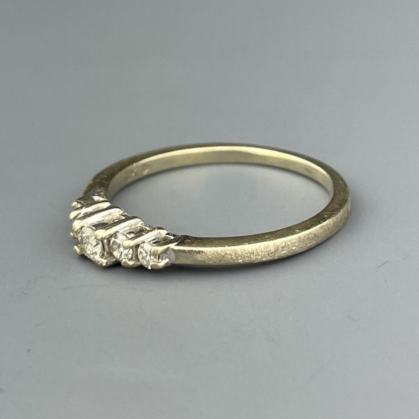 Vintage 10K White Gold Five Stone Diamond Ring, Sz 6 - Boylerpf