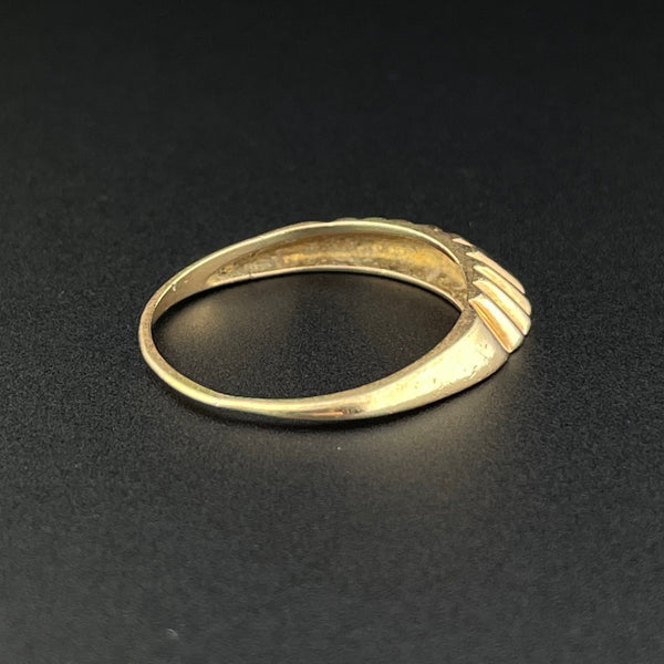 Vintage Scallop 14K Sculpted Solid Gold Ring, Sz 7 1/4 B - Boylerpf