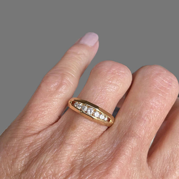 Seven Stone Diamond Half Eternity Ring in 14K Gold - Boylerpf