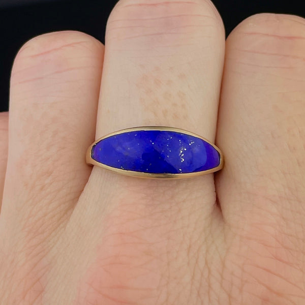 Blue Lapis Lazuli Gemstone Ring at Rs 700 in Jaipur | ID: 22465648448
