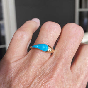 Vintage Kabana Turquoise Ring in 14K Gold - Boylerpf