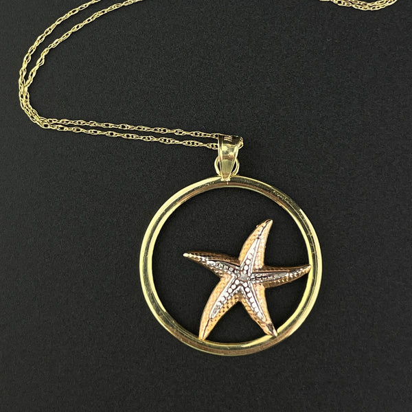 Vintage 14K Gold Star Pendant Necklace – Boylerpf