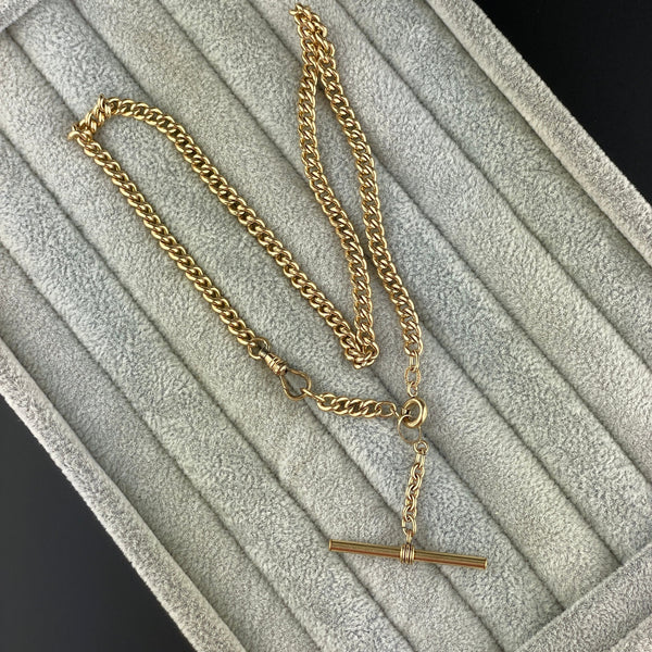 Mini 9ct Gold T Bar Necklace | Posh Totty Designs