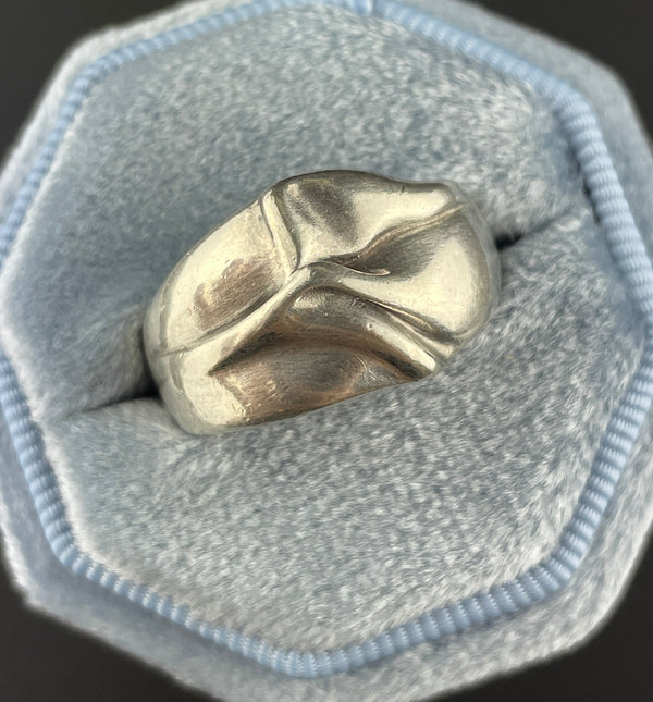 Vintage Sterling Silver Wide Dome Ring, Sz 7 1/4 - Boylerpf