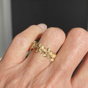 Vintage Na Hoku Plumeria Ring in 14K Gold - Boylerpf