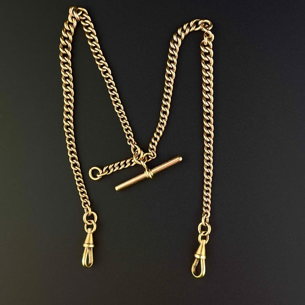 Edwardian Rolled Gold Pocket Watch Chain Necklace – Boylerpf