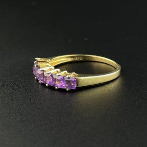 Vintage Seven Stone Amethyst Ring, Sz 7.5 - Boylerpf