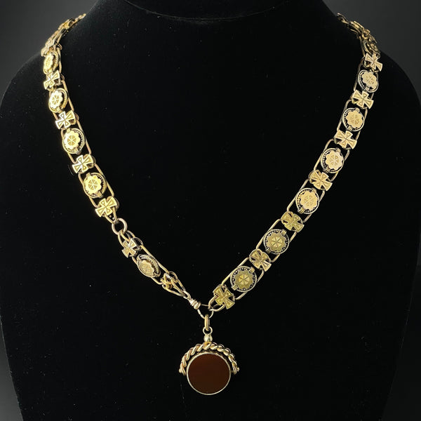 Victorian Gold Filled Antique Book Chain Necklace - Boylerpf