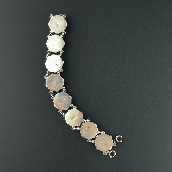 Victorian Silver Scottish Banded Agate Chain Bracelet - Boylerpf