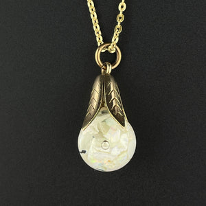 Gold Filled Floating Opal Fob Charm Necklace - Boylerpf