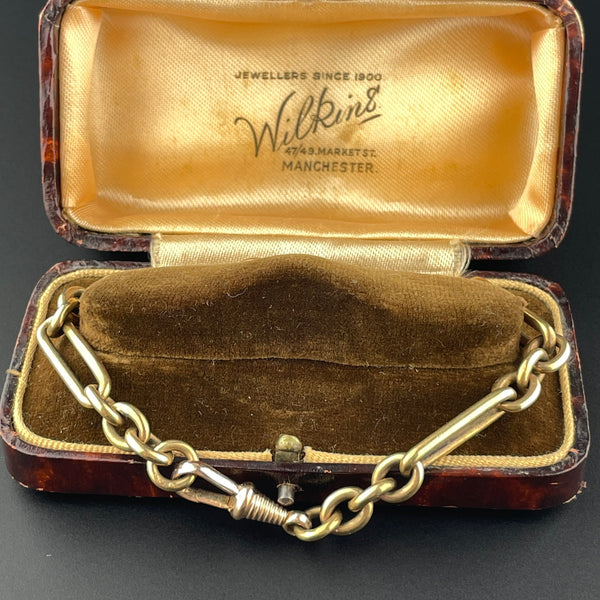Antique Trombone Link Chester Pocket Watch Chain - Boylerpf