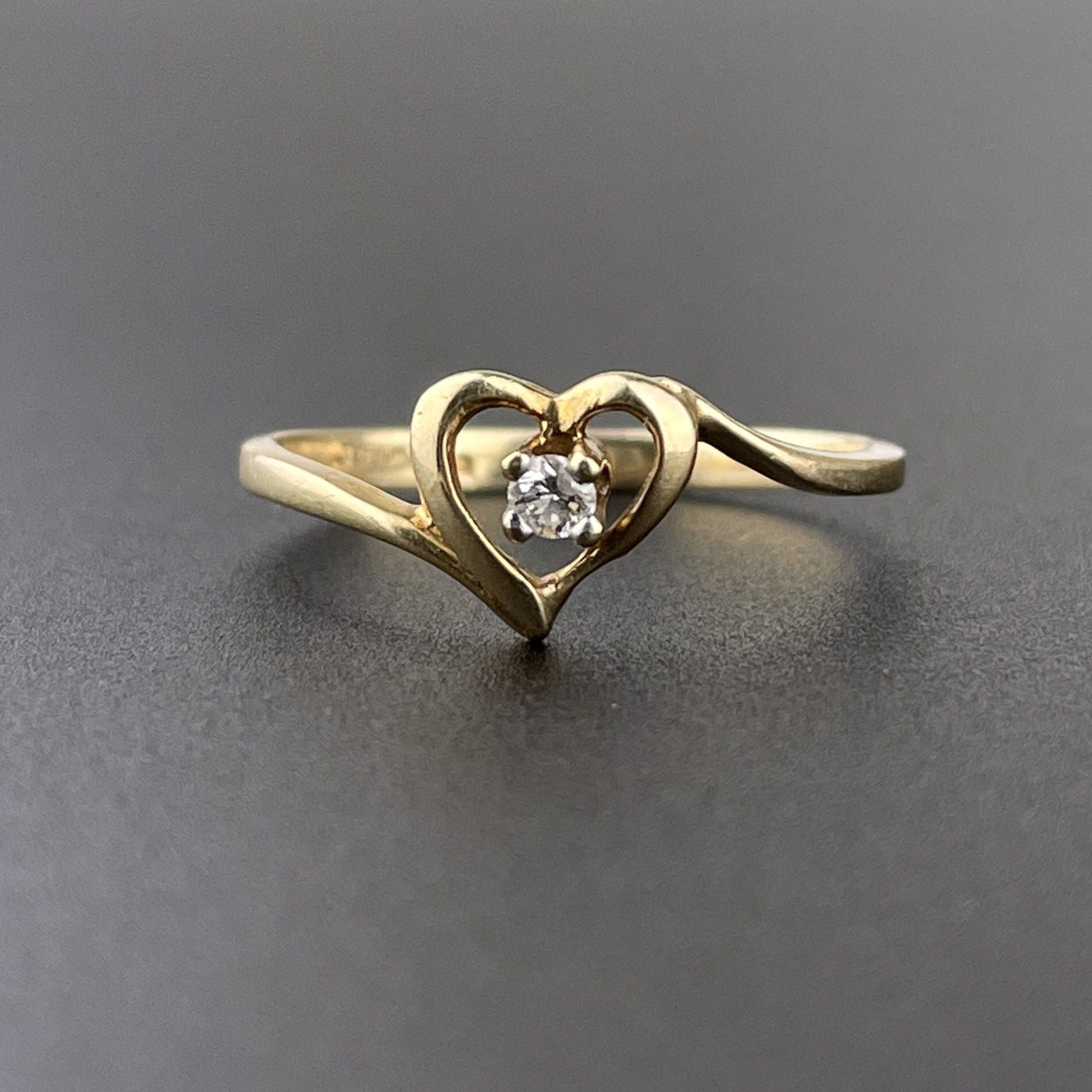 10K online Diamond Heart Ring