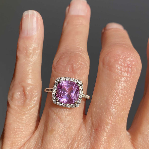 Natural Pink Topaz Broadway Ring - Vintage Jewelry | Silver Embrace Jewelry  D180