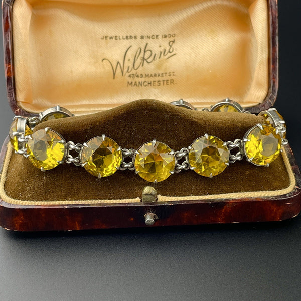 Yellow Citrine Crystal Bracelet 8mm Natural Yellow Lab Certified For Unisex
