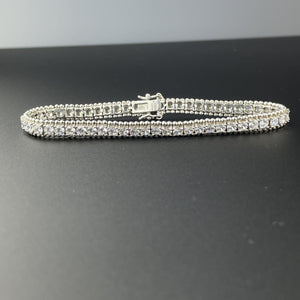 Silver Crystal CZ Tennis Bracelet - Boylerpf