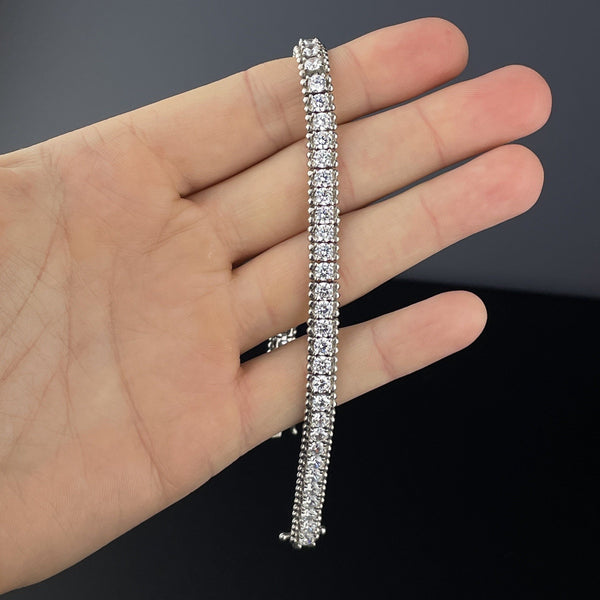 Silver Crystal CZ Tennis Bracelet - Boylerpf