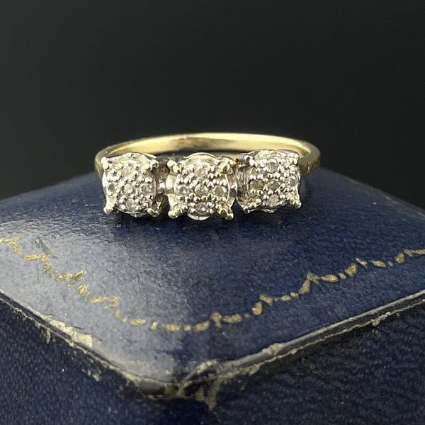Vintage Gold Diamond Cluster Ring - Boylerpf
