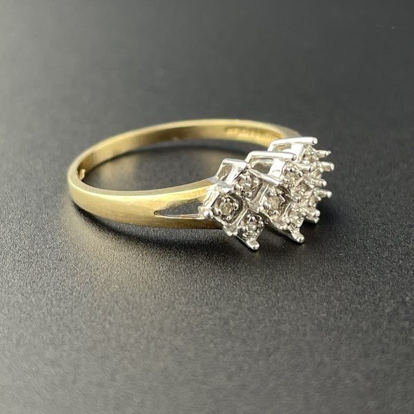 Vintage Gold Diamond Triple Heart Ring – Boylerpf
